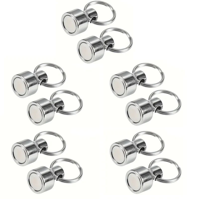 10pcs Heavy Duty Magnetic Metal , 11.02 Lbs Pull Strength, Heavy Duty Fastener For Outdoor Tools, Camping Gear, Backpack & Equipment