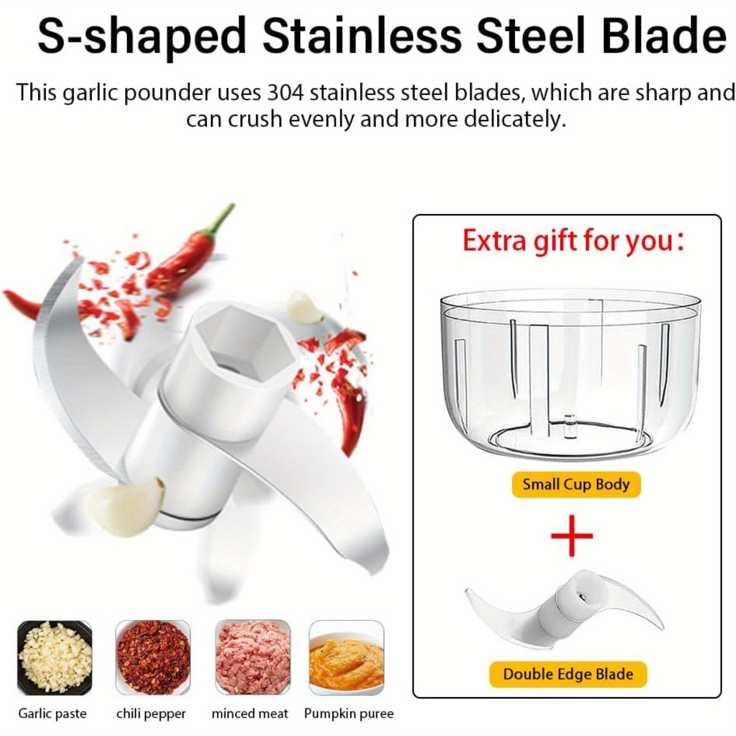   to   electric food  per mini wireless portable meat grinder usb charging garlic  per easy to clean suitable for chili peppers onions nuts etc white fathers day gifts birthday gifts and gifts for   men and women father gift Product details 3