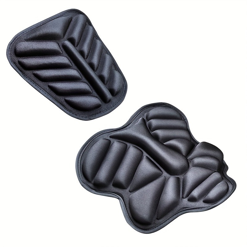 TEMU 2pcs High-quality Lycra High-elasticity Universal Motorcycle Seat Cushion, Suitable For Long-distance Riding, Moisture-wicking, Breathable,