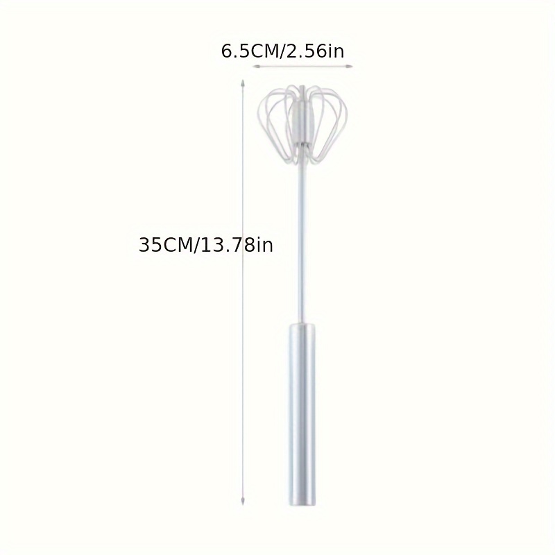 TEMU 1pc Multifunctional Stainless Steel Whisk& Milk Frother, Home Baking Tools, Cream Egg Hand Blender, Household Push Blender Blender- Egg Whisk,