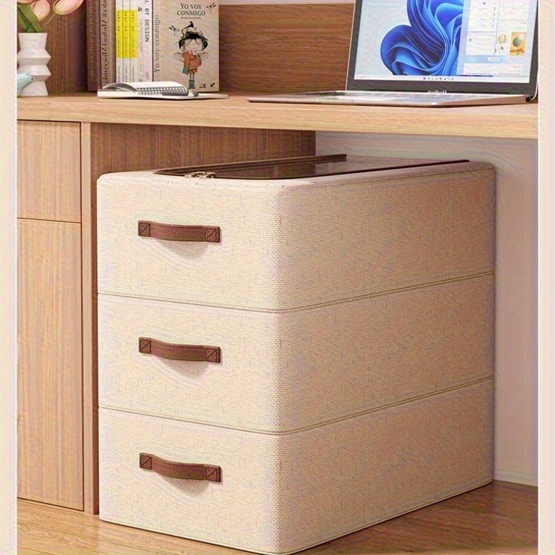 Foldable Double Window Shoe Cabinet, Dust-Proof Stackable Storage
