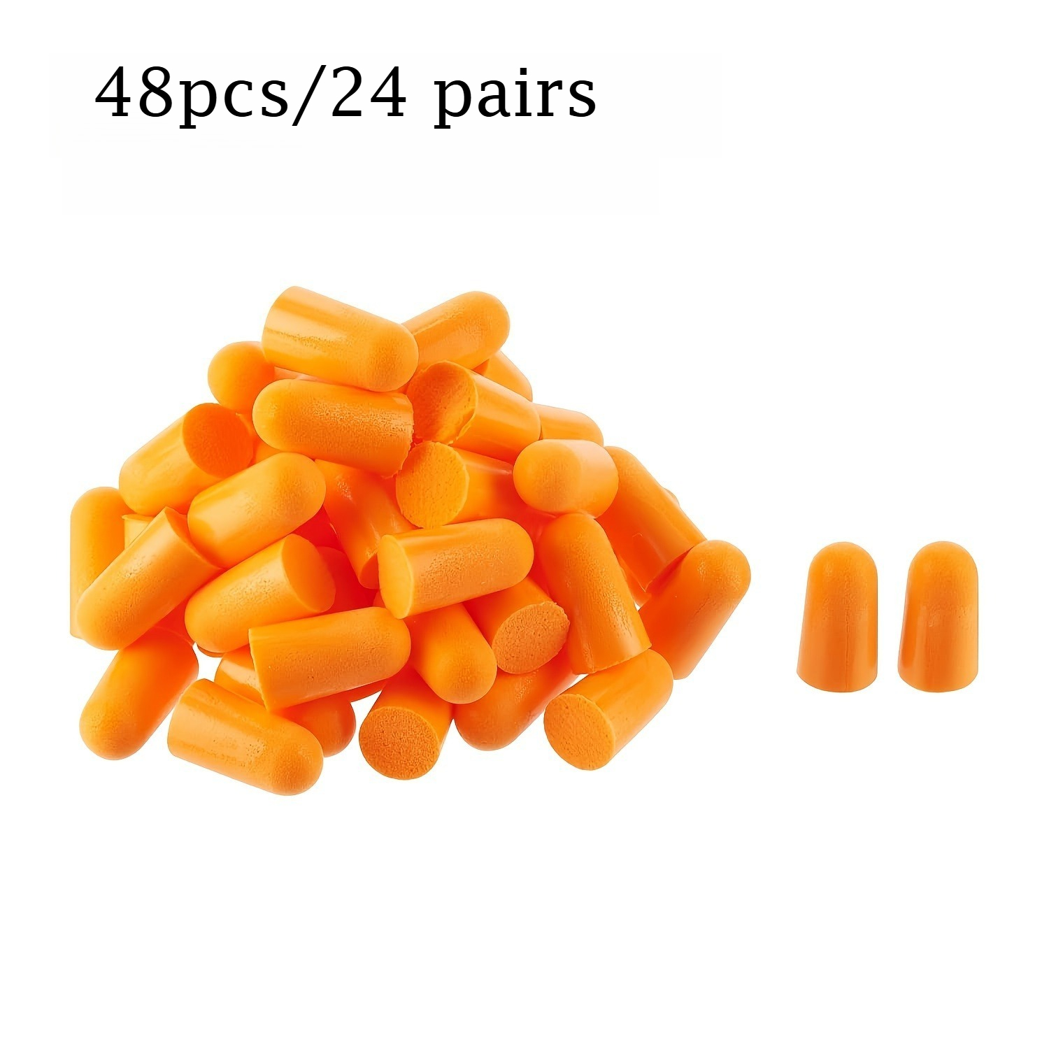 TEMU 48/24 Pairs Of Sleep Earplugs, Earplugs, Reusable And Comfortable, Suitable For Work And Learning, Light And Soft Foam Design