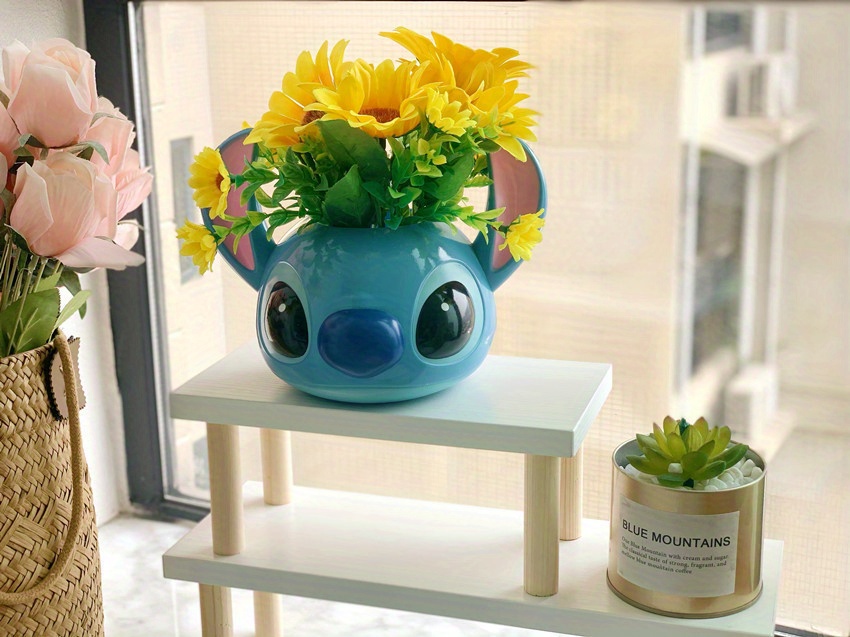   pencil holder   makeup brush holder flower pot decorative gift desktop head shaped storage container Product details 0