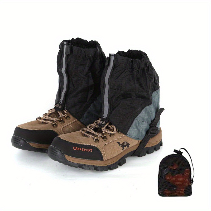 Image of 1 Pair Leg Gaiters, Hiking Walking Climbing Hunting Snow Legging Gaiters With Storage Bag, For Outdoor Hiking Walking Climbing, Skiing