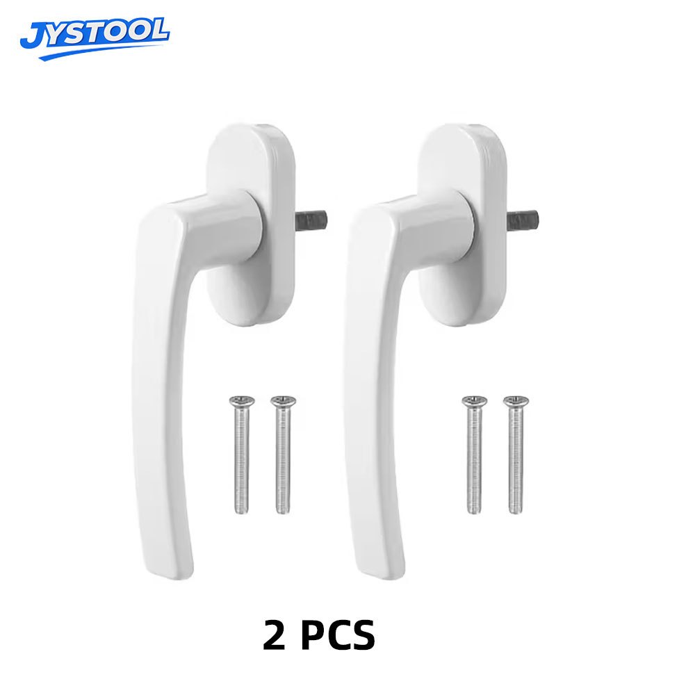 2-pack Aluminum Alloy Window Handle In White/black, Non-locking Aluminum Window Lock With Spindle, Round Knob Window Lever For Home, Balcony & Patio Doors, Application Control Method