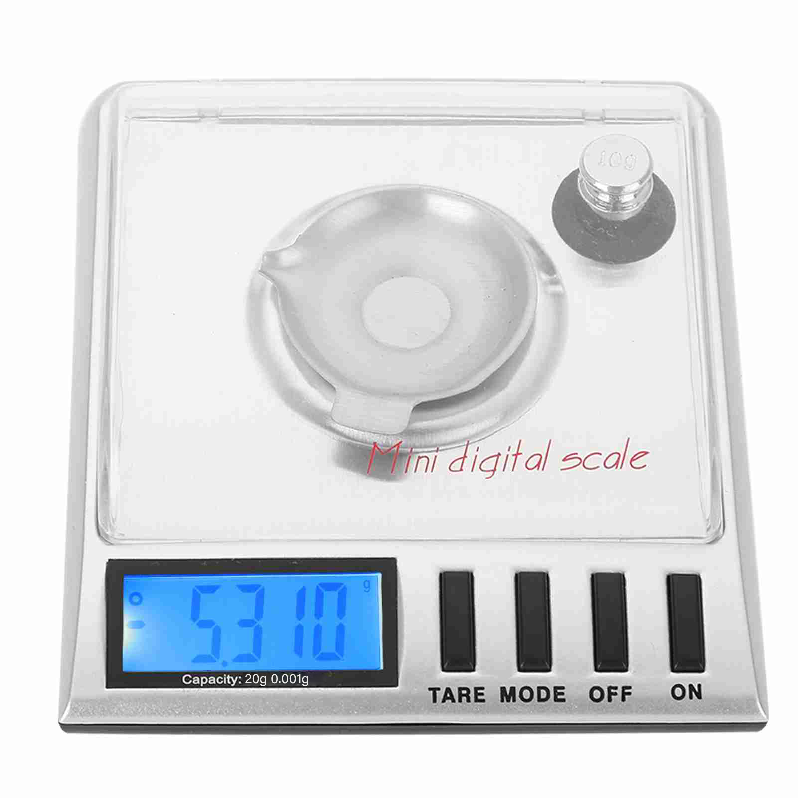 

Precision 20g/0.001g Digital Jewelry Scale - Portable, Battery-powered With Auto Shut-off & Alarm, Includes Tweezers & Accessories, Keenso