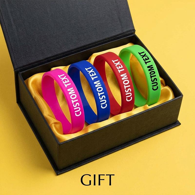 180pc Custom Silicone Wristbands Set, Personalised Gift