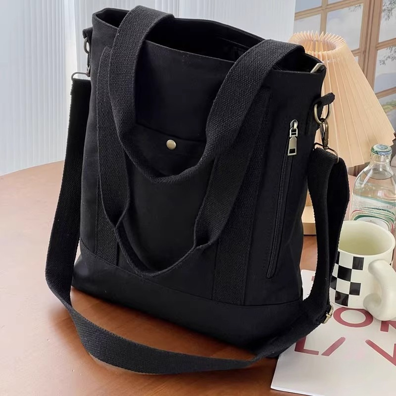 Multi-pocket Commuter Thickened Tote Bag Student Casual All-match Shoulder Crossbody Bag