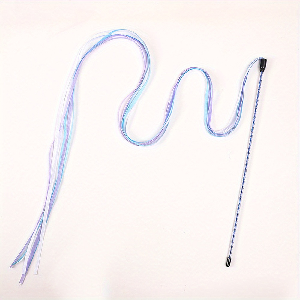 1/2pcs Interactive Cat Wand Toys, Interactive Cat Teaser Wand String, Colorful Ribbon Charmer For Most Cats And Kittens For Indoor Cats And Kittens