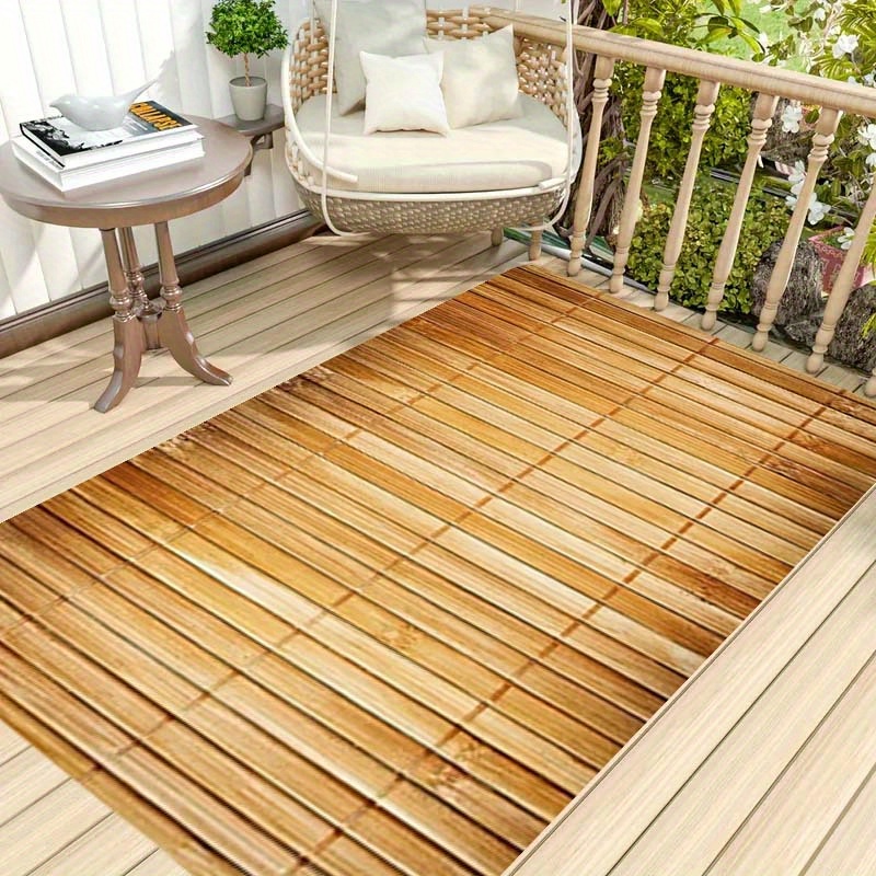 

1pc Thick Non-slip Kitchen Mat With - , Stain-resistant For Living Room, Porch, Balcony & Home Decor