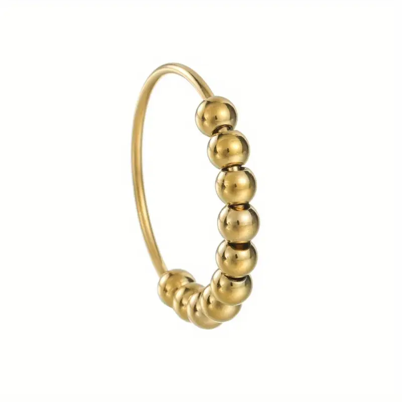1pc rotatable anxiety relief bead ring not easy to fade good wear minimalist and style for daily wear or as a gift Product details 3