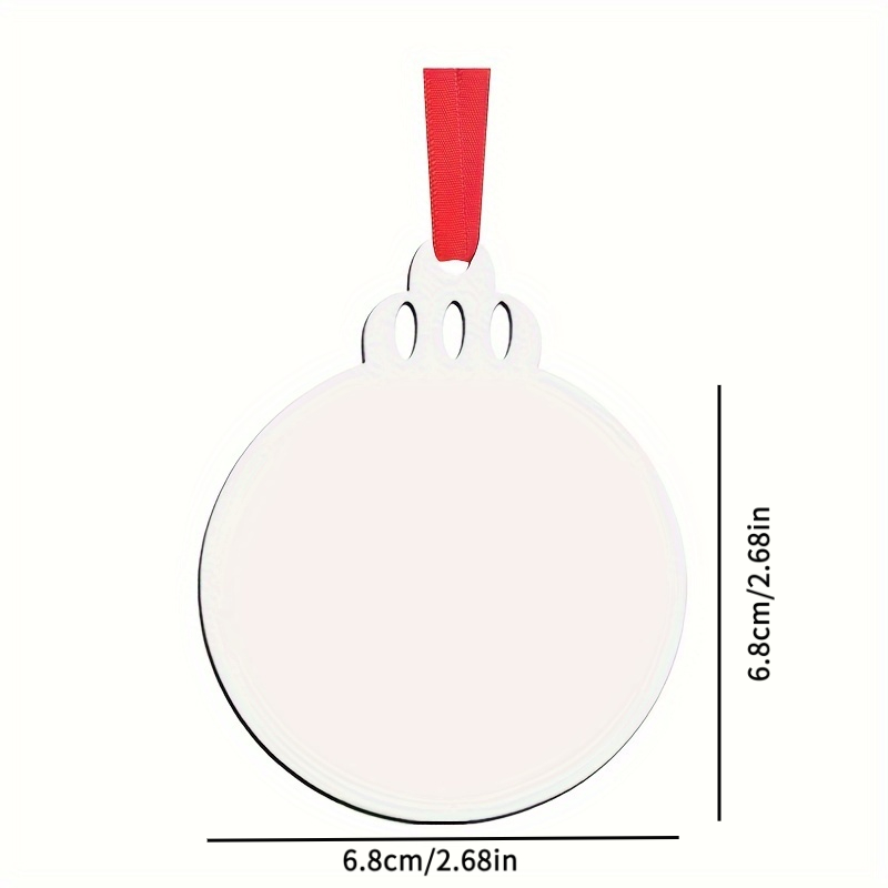TEMU Ornamenti da appendere 2D personalizzati in acrilico con foto/testo - Rotondi adatti per decorazioni fai da te di Natale, matrimonio, Capodanno,