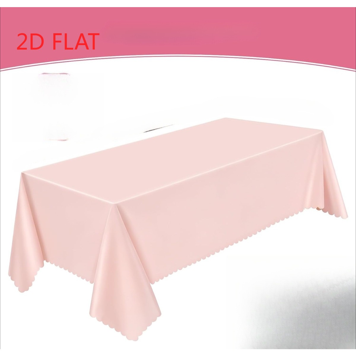 TEMU Nappe, 1 pièce, plate 2D, unie rose avec un motif de style dentelle, en tissu, nappe de table à manger rectangulaire. Style simple et de tous ,
