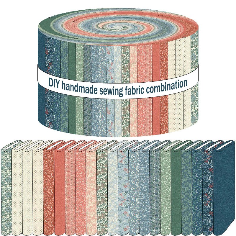 Image of 40pcs Botanical Fabric Suitable For Quilting, Doll Making, Bag Decoration & Home Decor - Themed Sewing Material With Bundled Sheets, Hand Wash Diy Crafts, Ideal For Beginners And Professionals