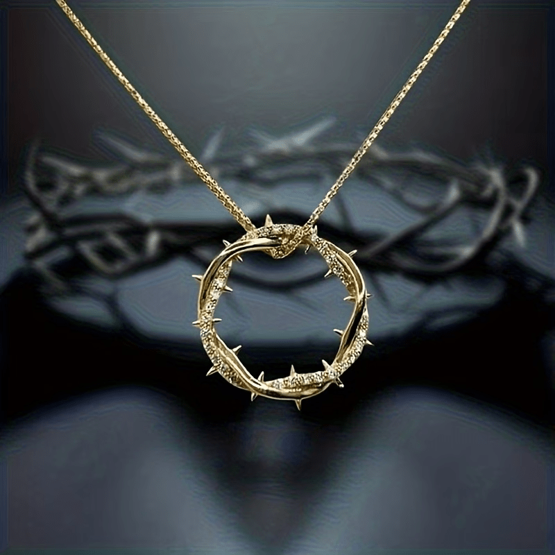 TEMU A Luxurious Sparkling Pendant Set With A 1-carat Thorn , Suitable For Daily Wear, Parties, And Holiday Gifts. Comes With An Exquisite Gift Box,