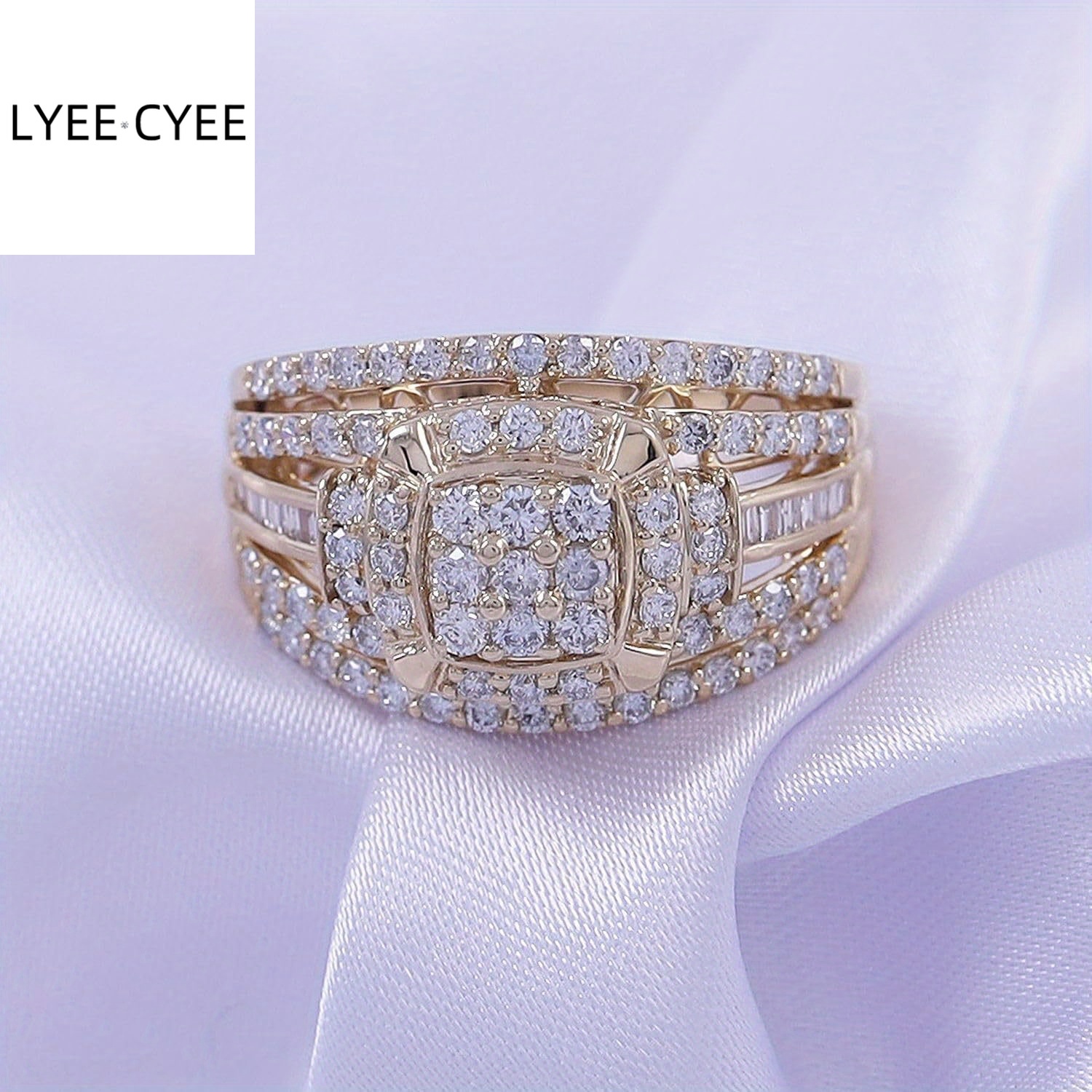 Men's 1.45 Carat Lab Grown Moissanite Cluster Engagement Ring