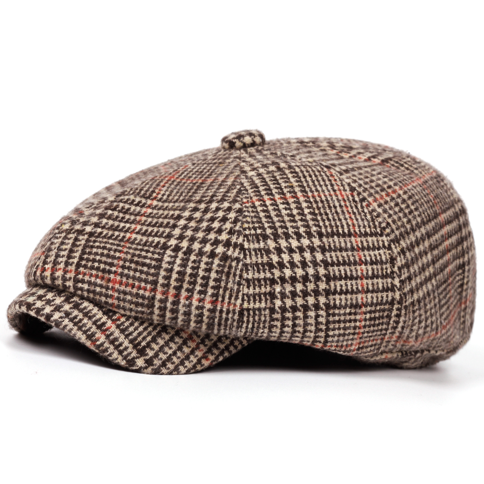 TEMU 1pc Ivy Cap - Vintage Newsboy Style Adjustable Flat Hat With Round Top & Bend Brim, Lightweight Suitable For Easter, Father' Day Gifts, Casual