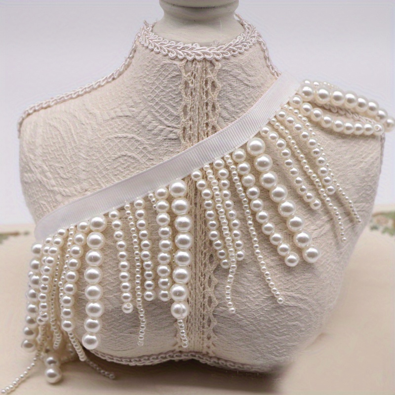 Image of 1yard Pendant Lace Beaded Fringe Trim Diy Clothes Stage Curtain Decorative Accessories