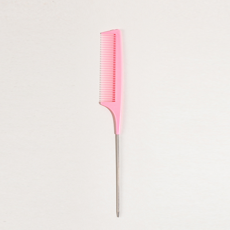 TEMU Wanmei 1pc / 12pcs Steel Pin Highlighting Tapered Tail Comb, Styling Detangling Comb, Makeup Artist Hairdressing Professional Rat Tail Parting