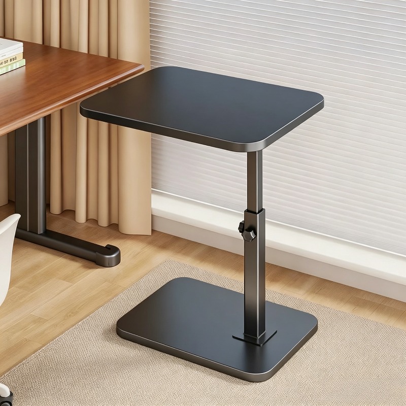 TEMU Height Adjustable Up To 80cm And 360 Degree Rotatable Side Table, Stable Sofa Side Table, Multifunctional Bedside Laptop Desk For Bedroom And