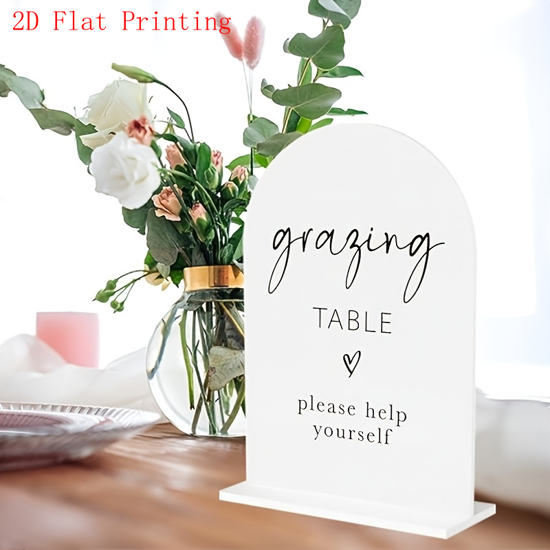 TEMU Plat 2D, Surface Plate 2D, 1 pièce, Panneau de Table à Pâturage, Panneau de Table à Collation, Panneau de Fiançailles de Mariage, Panneau de
