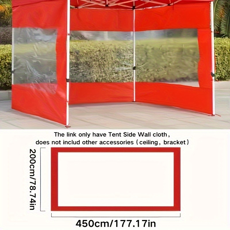 [1pc Folding Fence Cloth] 1pc Four Corner Sunshade Folding Fence Cloth, Four Side Thick Transparent Paulin | New Choice for Outdoor Life, Creating a Comfortable Leisure Space