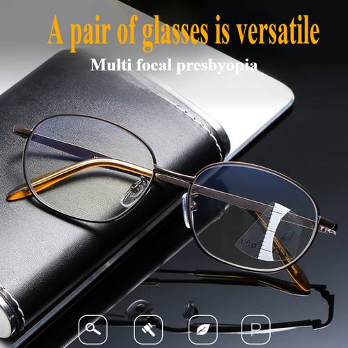 retro presbyopic automatic zoom for use large frame protection eyeglasses eyewear for men and women