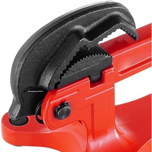 zdjęcie przedmiotu ergonomiczny imadło do rur, narzędzie do mocowania rur ze aluminium z ząbkowanymi szczękami zapobiegającymi obrotowi i antypoślizgową podstawą, do hydrauliki, hvac i ogólnego użytku budowlanego