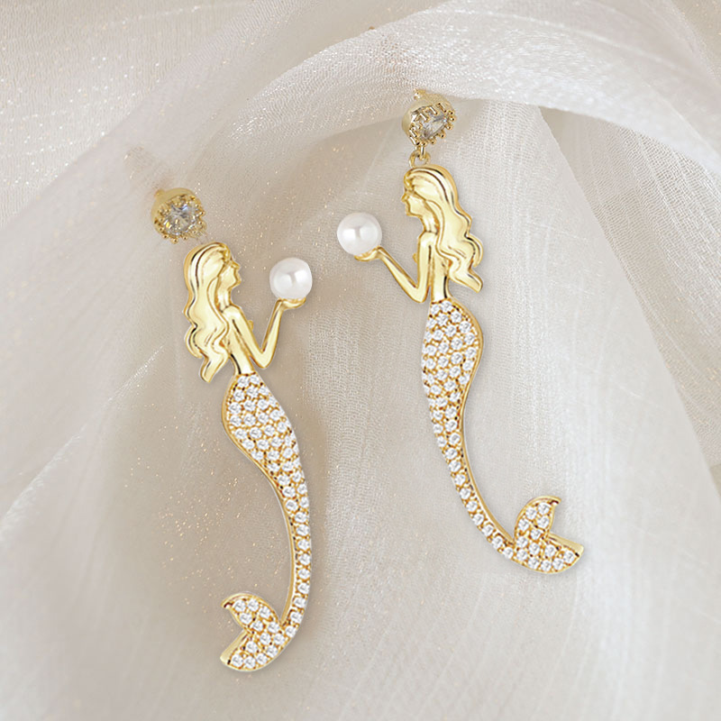 TEMU 2pcs/pair Earrings, Ultra-sparkly Synthetic Cubic Zirconiaia Long Drop Stud Earrings, Exquisite And , Women's Fashion Jewelry, Unisex