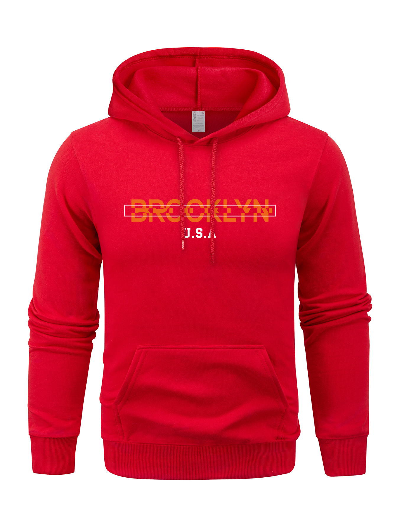 felpa cappuccio stampa ritagliata a tema brooklyn Temu Italy
