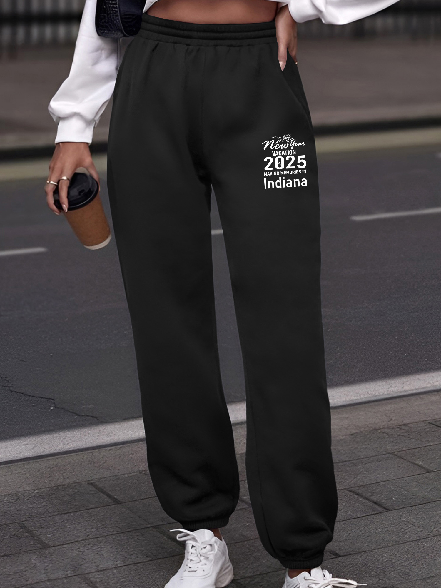 5782 womens comfortable straight leg jogger pants adjustable