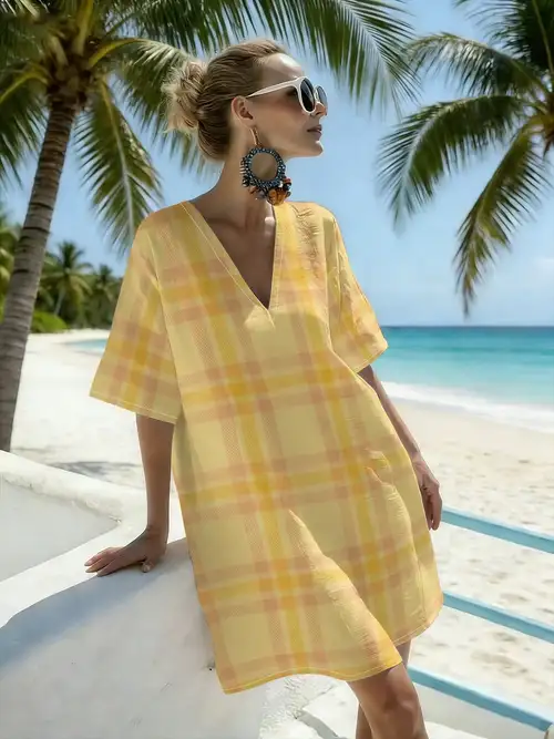 cotton summer dresses with short sleeves uk Short Sleeve Dress a Line Fashion Women Summer Casual V-Neck Solid Short Sleeve Button Pocket Cotton Linen Dress Indian Dresses for Women Couples Fancy Dress Uk Midi Dress O-neck UK Size S-5XL :