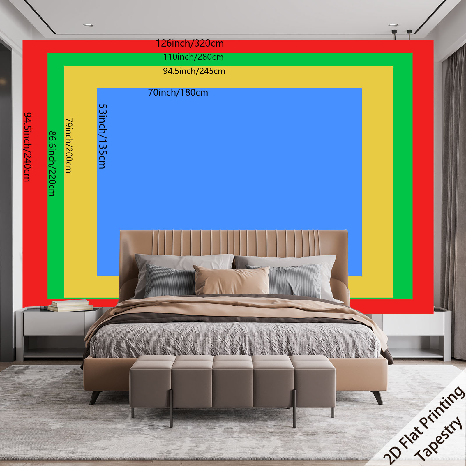 Extra Large Natural Waterfall Tapestry Tropical Greenery Blue Wall Hanging For Living Room Bedroom Background_voghion.com