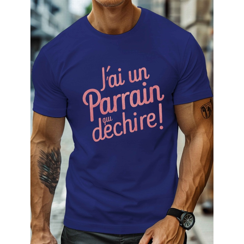 

T-shirt pour Hommes "J'ai un qui Rocke" - Col Rond Décontracté, Manches Courtes, Chemise d'Été en Polyester Léger, Lavable en Machine