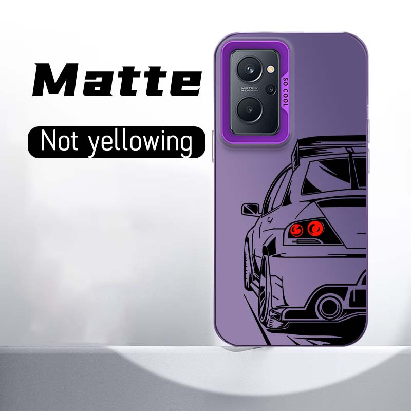 

Cool Lines Sports Car Phone Case For Oppo Realme C55 C53 C35 C33 C31 C21y C20 C15 11 10 9i 8i Shockproof Silvery