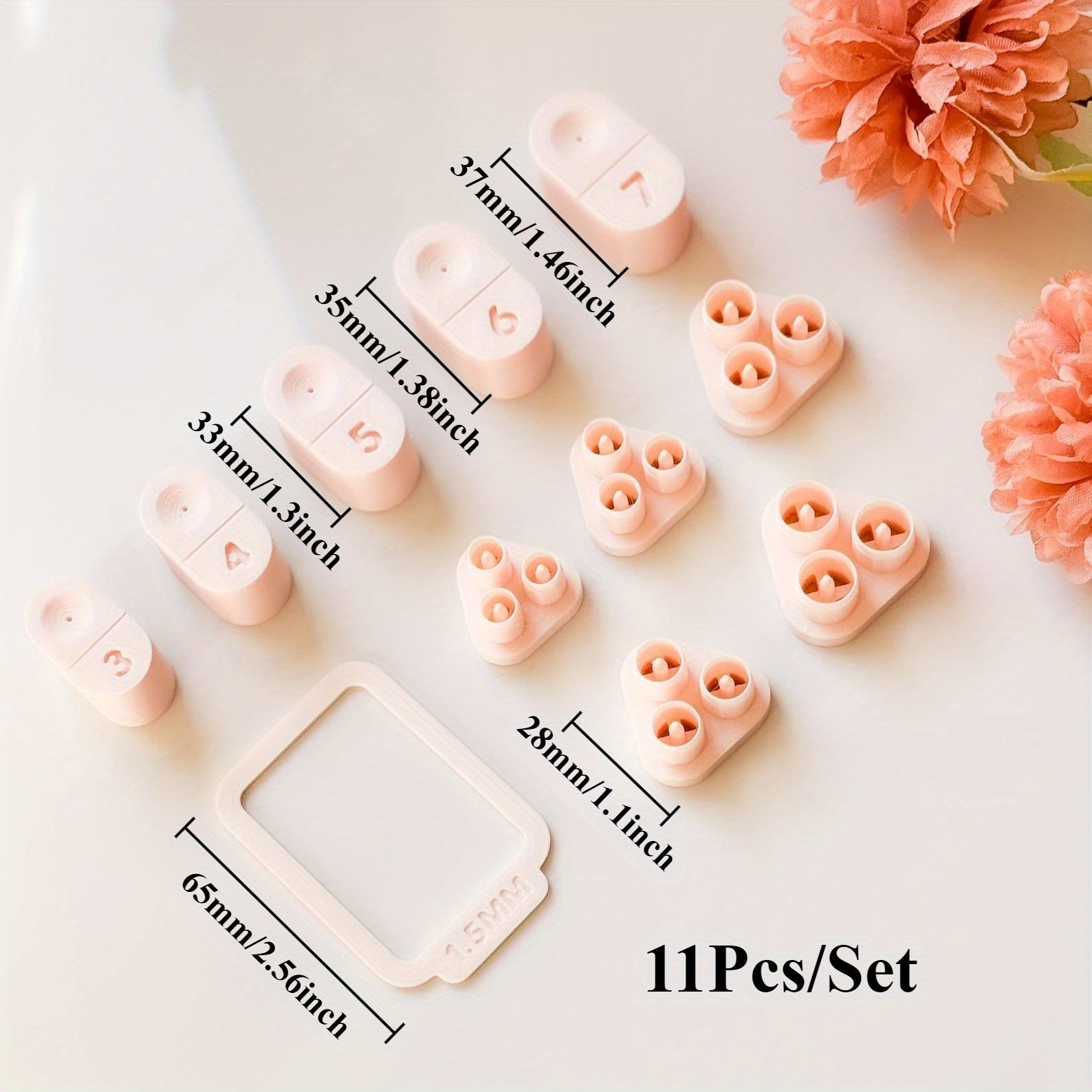TEMU 11pcs/set Stud Post Tool For Polymer Clay Earring, Polymer Clay Tools For Clay Jewelry, Earring Post Embedder Tool For Polymer Clay