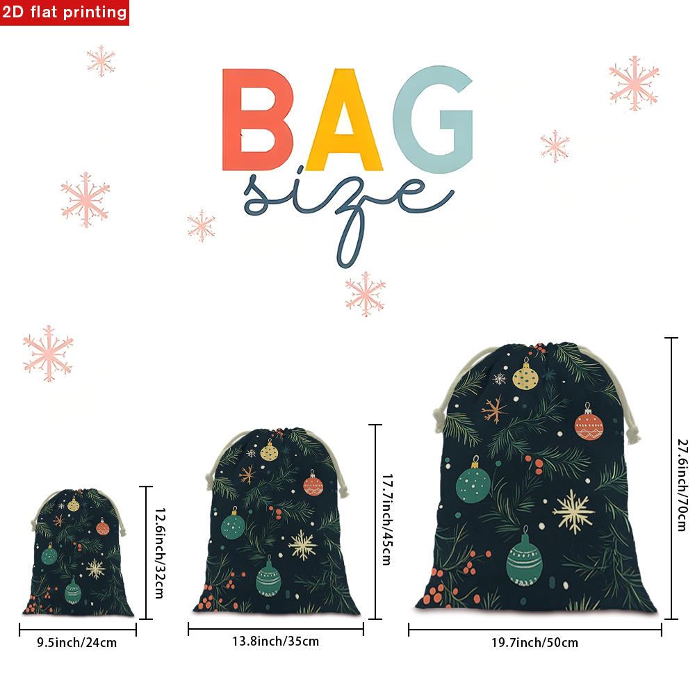 TEMU Un en lin imprimé, 1 pièce, de guirlandes de Noël, de branches de pin et de de neige, avec un design vintage et frais qui capture l'esprit . Il