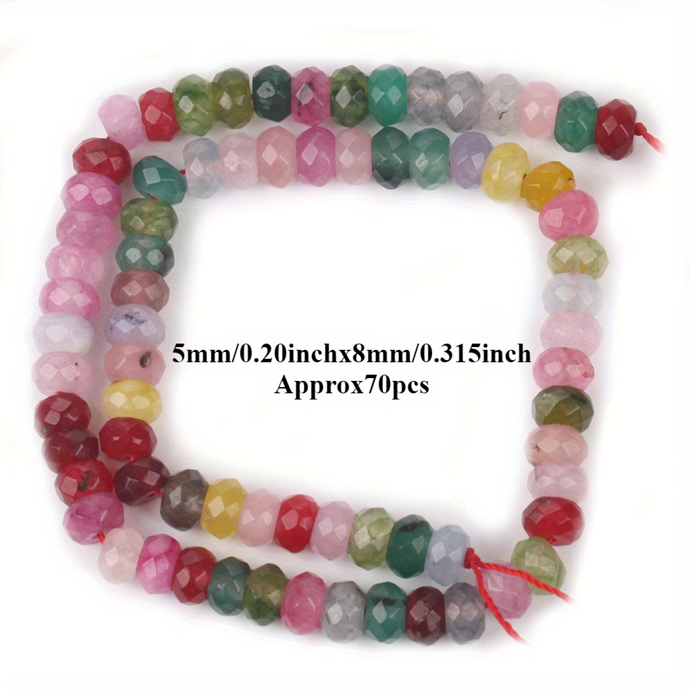 Natural Faceted Rondelle Stone Beads for Jewelry Making
