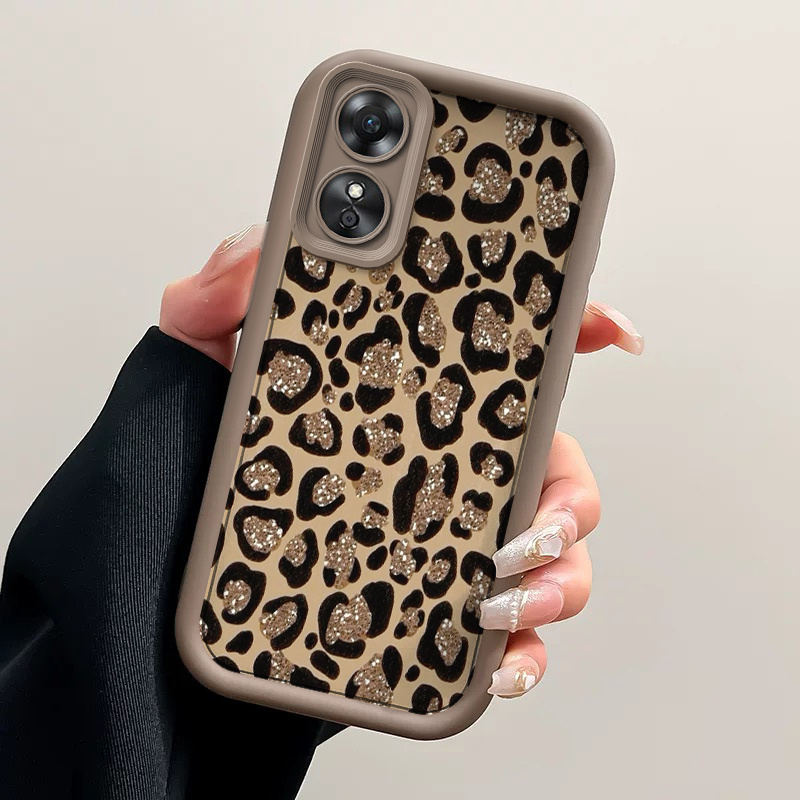 TEMU Phone Case - Unique And Stylish Leopard Print Phone Case Designed For For Oppo Models, Including A17, A17k, A38, A58 4g, A60 4g, A78 4g, A78 5g,