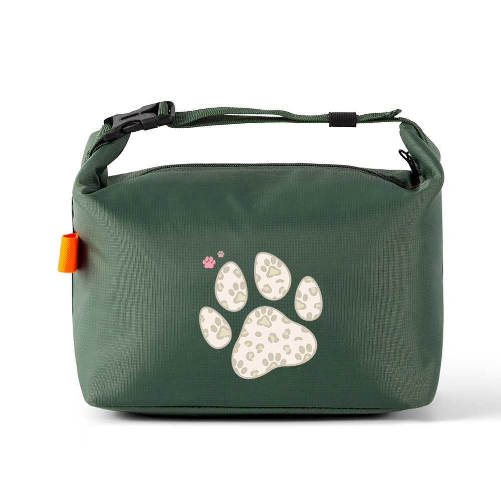 TEMU Cartoon Dot Dog's Paw Isolierte Lunchtasche | Kleine -Tasche mit Stabiler Halterung, Lebensmittelkontaktverbot, Geeignet für Arbeits-Picknick &