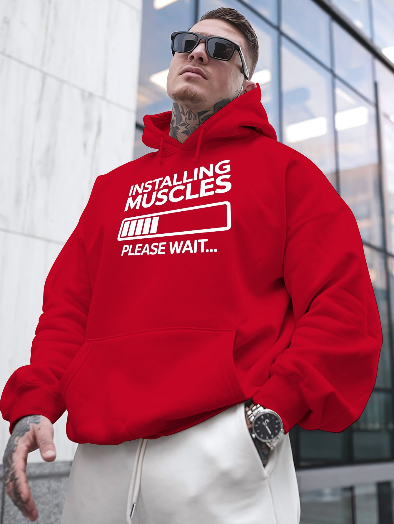 sudadera capucha felpa hombre instalando músculos favor Temu Peru