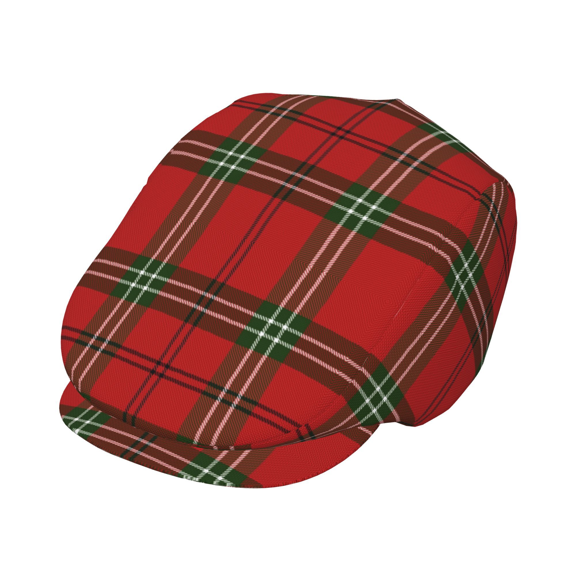 TEMU 1pz Cappello Piatto a Quadri Tartan Verde Marrone per e Donne - Cappello da Autista Ispirato allo Stile Scozzese con Fibbia , Stampa Completa