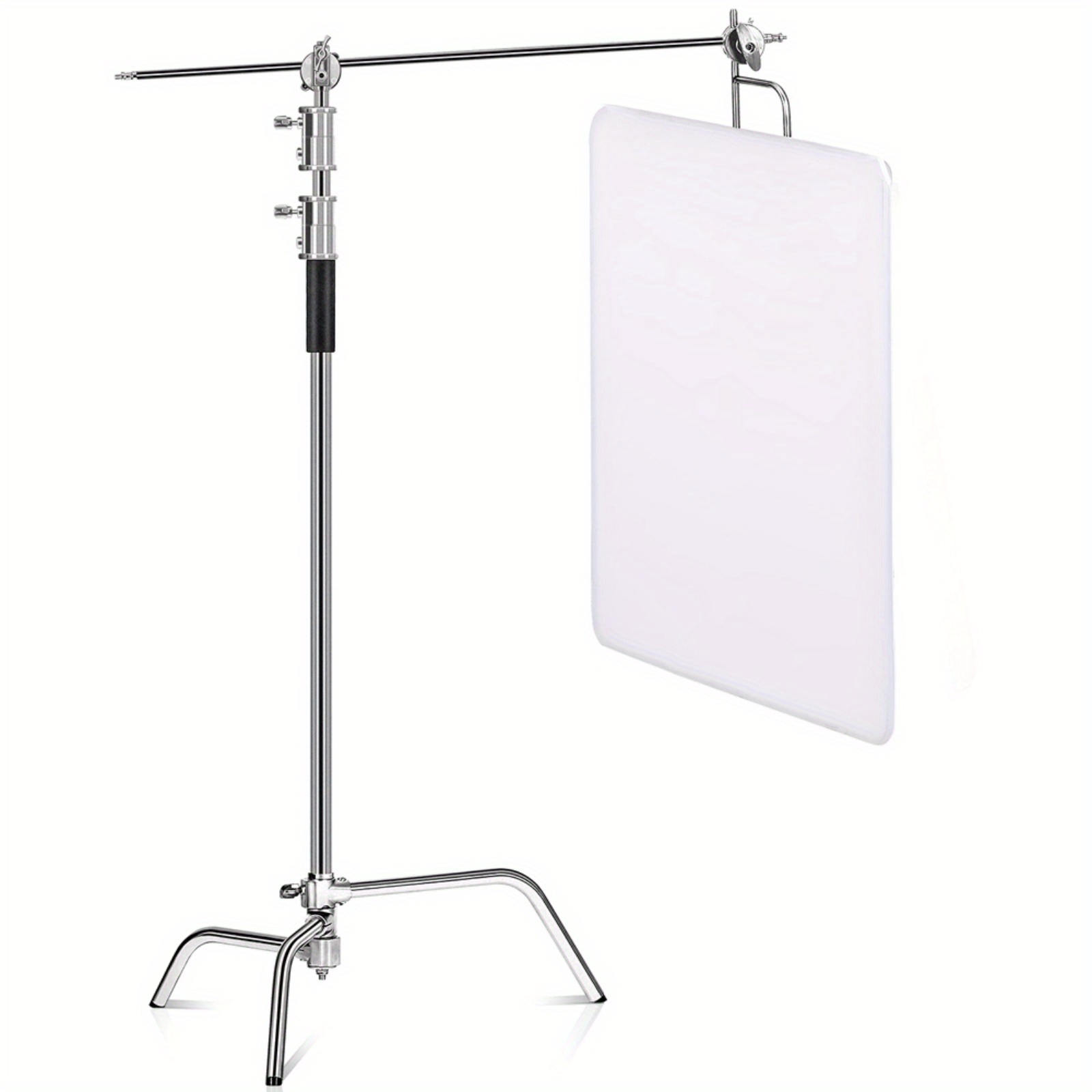TEMU Bonnlo C Stand, 150 - 300cm C-Stand en acier inoxydable réglable avec bras de boom pour parasols photo, réflecteurs, softboxes et , y 4 clips et