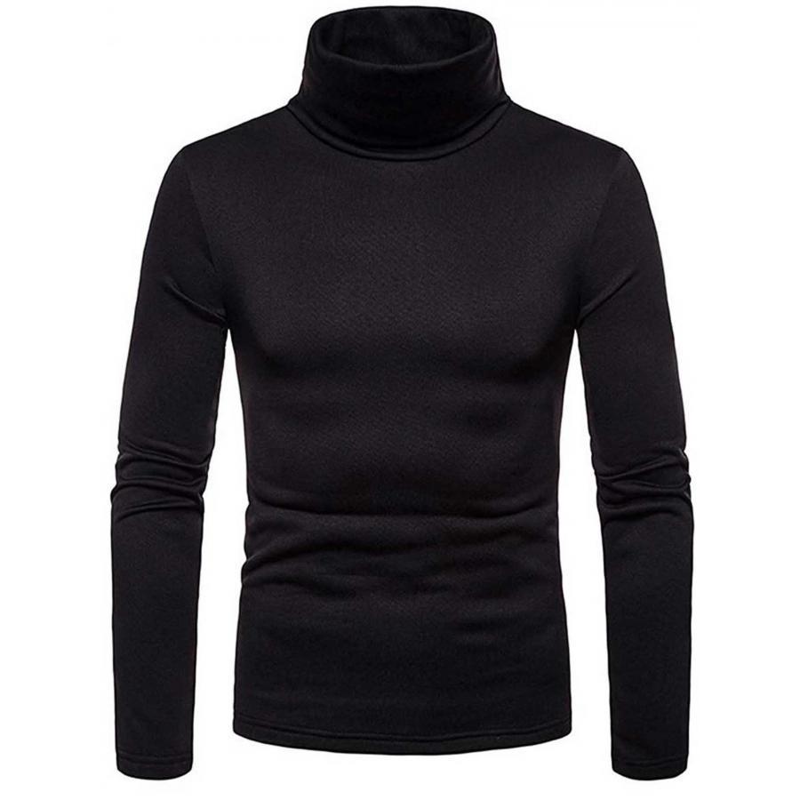 

Men's Winter Thermal Turtleneck Pullover - Slim Fit Stretch Long Sleeve Solid , Machine Washable