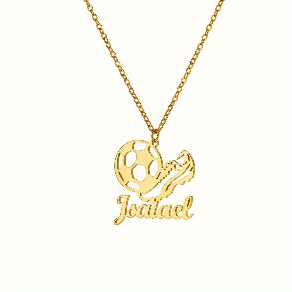 Women's Personalized Engraved Soccer Necklace