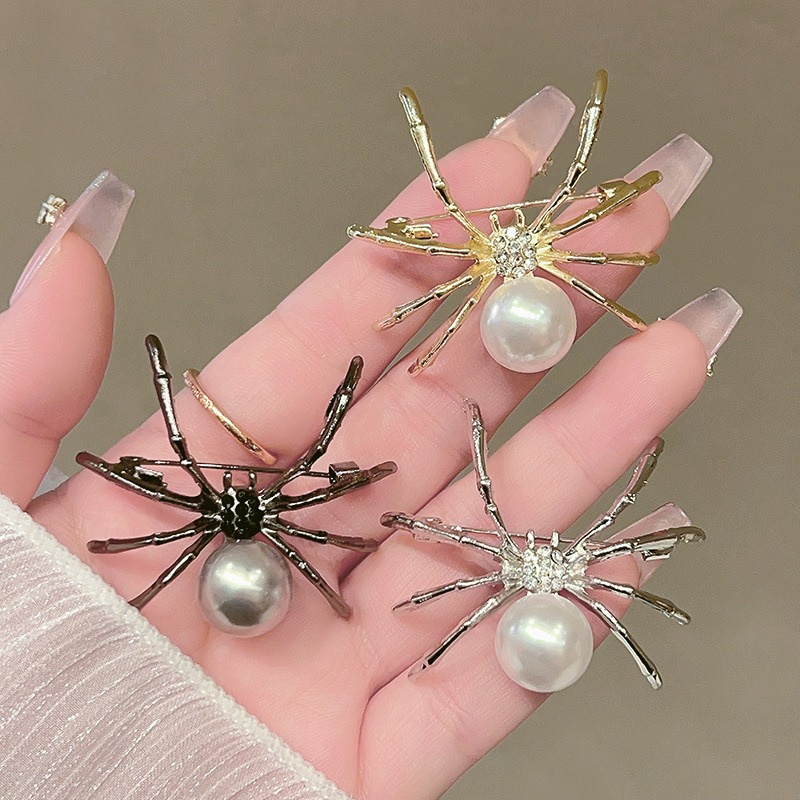 3pcs Women's Cartoon Spider-shaped Brooches, Cute And Stylish Brooches, Decorative Accessories For Clothes, Hats And Bags, Gifts For Halloween And Christmas