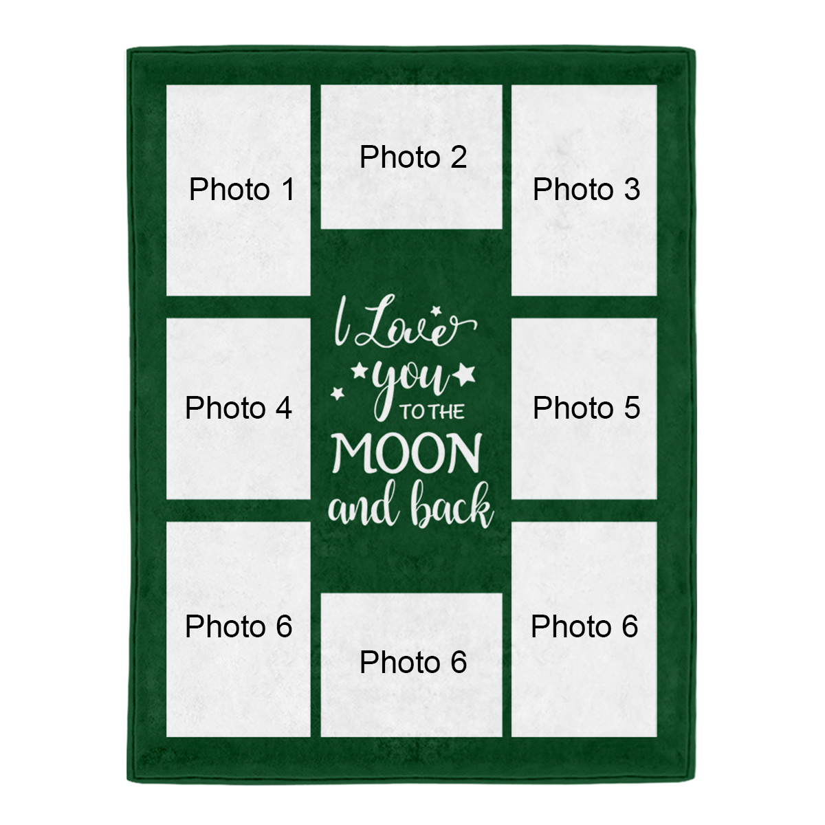 Personalized Flannel Throw Blanket, Family Photo Collage
