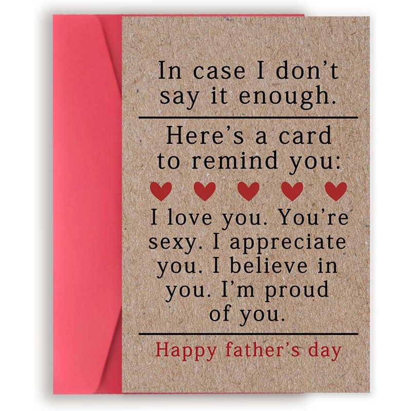 1pc greeting card envelope sweet fathers day cards gifts for boyfriend husband happy fathers day gift from wife girlfriend wonderful fathers day card to     card