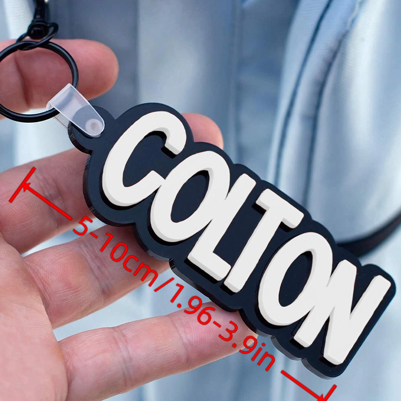 TEMU [customized] 1 Personalized Acrylic Name Keychain, Customized Couple Pendant, Backpack Decoration, Suitable For Anniversary, Valentine's Day,