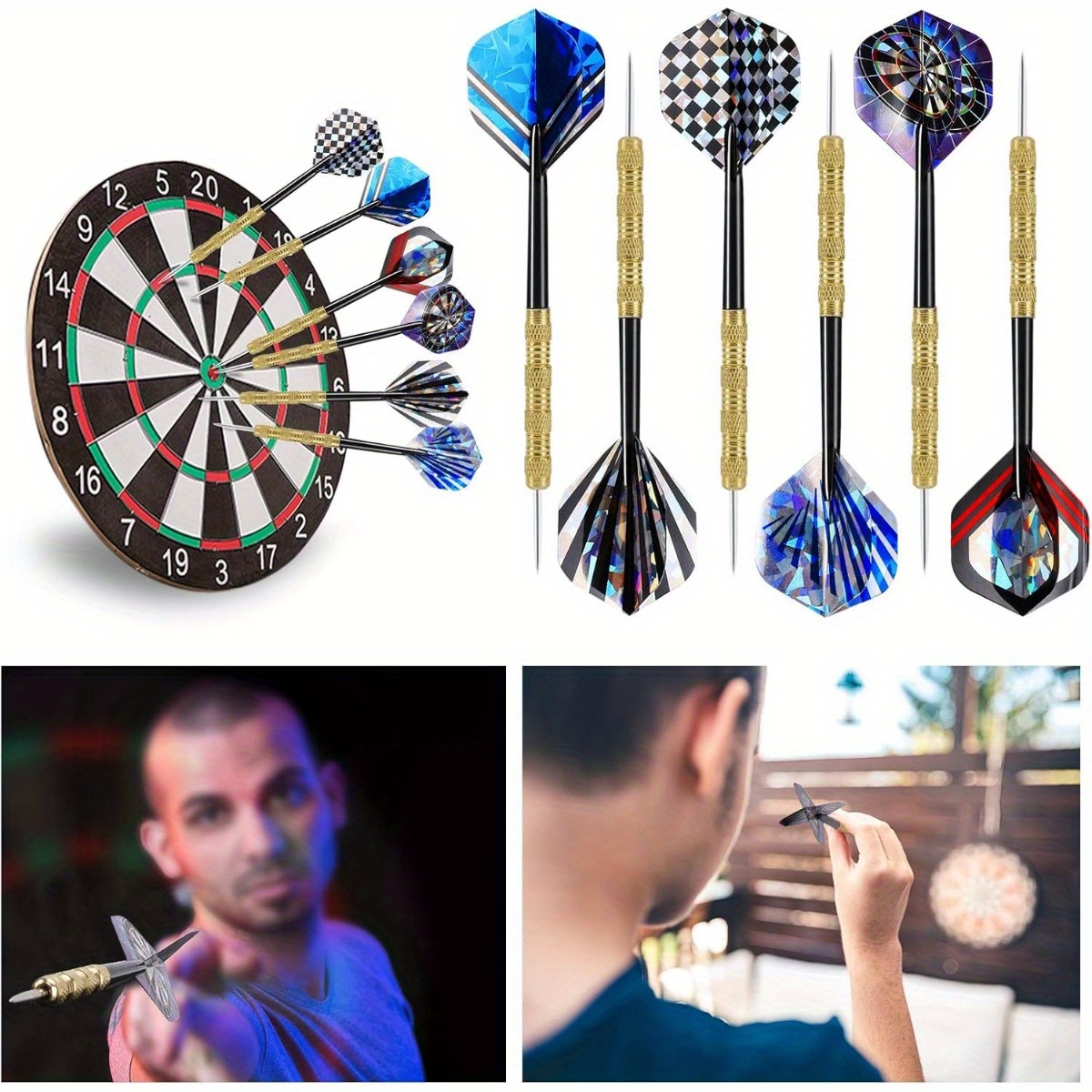 18/24pcs Metal Tip Darts Set, Professional Quality